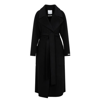 MAXMARA Gürtelter Wollmantel Schwarz 2320160439 013 63808515