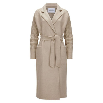 MAXMARA Kaschmir-Strickgürtelmantel Beige 2313160139 002 57107097