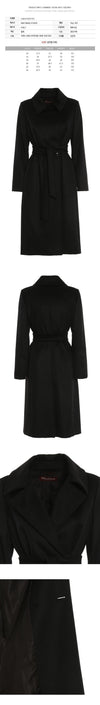MaxMara Belted Wool Coat Black 2360161039 013 63808504 [P]