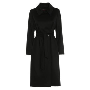 MAXMARA Gürtelter Wollmantel Schwarz 2360161039 013 63808504