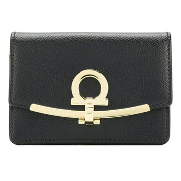 Salvatore Ferragamo 24SS Gancini Crasp Keyring Card Holder Black 22-D198 0683350 77183473