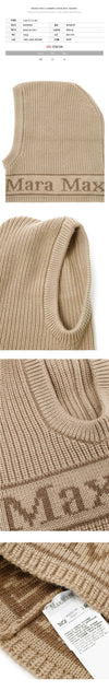 MaxMara 23FW GONG Wool Balaclava Brown stamp: 2345761133 002 63808482 [P]
