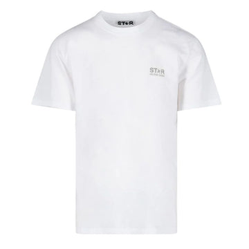 GOLDEN GOOSE Silberstern Glitzer Logo T-Shirt Weiß GMP01220 P000880 80185 76761523