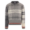 THOM BROWNE Wollmohair-Strickjacke mit Karomuster Grau MKA410F Y1506 982 61678433 [P]