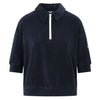 MONCLER 24FW Terry Halbzip-Kragen T-Shirt Navy 8A000 06 596LS 778 108199741 [P]