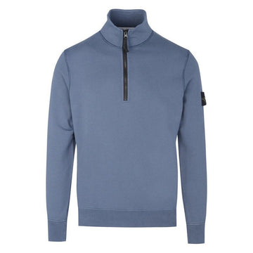 Stone Island Stone 23FW Patch Half-Zip Sweatshirt Blue 101561951 V0024 56990767