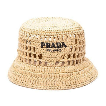PRADA Raffia Bucket Hat Natural 1HC137 2C2T F0018 76526634