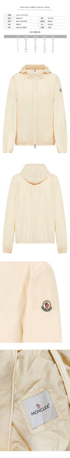 Moncler 24SS FEGEO Logo Patch Windbreaker Jacket Light Beige 1A001 35 597IC 080 76271555 [P]