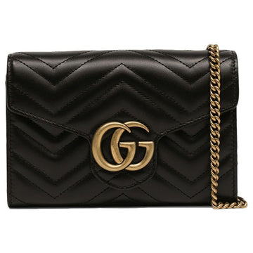 Gucci GG Marmont Matelassé Mini Shoulder Crossbody Bag Black 474575 DTD1T 1000 105711493