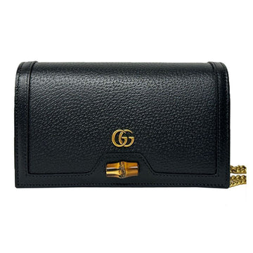GUCCI 24FW GG ダイアナ バンブー ミニ クロスバッグ ブラック 696817 DJ20T 1000 105711487
