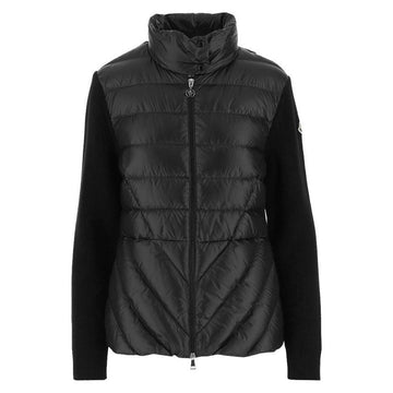 Moncler Logo Patch Knit Mix Padded Jacket Black 9B000 08 M1241 999 76271519