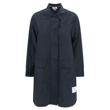 THOM BROWNE ミリタリーリップストップラウンドカラーオーバーコート FJT285A F0197 415 56062234