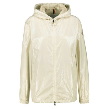 MONCLER 24SS WUISSE Logo-Patch Hoodie Jacke Hellbeige 1A000 75 596NO 21F 76271497