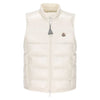 MONCLER 24SS ALCIBIA Logo-Patch Padded-Weste Weiß 1A000 66 597EU 034 76271458 [P]