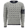 THOM BROWNE Klassischer Crewneck-Pullover mit schrägem Armelle MKA510A Y1506 055 103378997 [P]