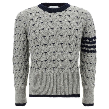 THOM BROWNE Klassischer Crewneck-Pullover mit schrägem Armelle MKA510A Y1506 055 103378997