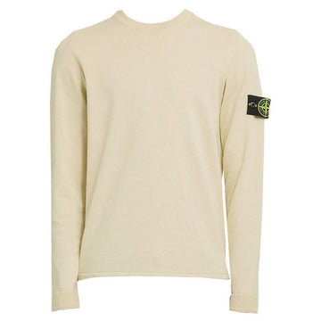 STONE ISLAND Stein 24SS Wappen Patch Strickpullover Beige 8015532B9 V0091 103386594