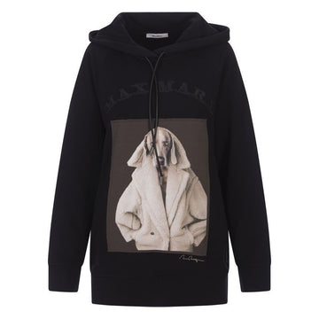 MAXMARA 23FW LILLO ドッグプリントフーディブラック 2319260139 004 60317206