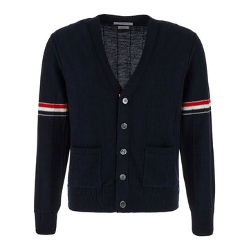 Thom Browne 24SS Armband Relaxed Fit V-Neck Cardigan Navy MKC519A Y1002 415 75833042