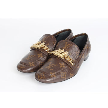 LOUIS VUITTON 金色チェーンモノグラムローファー 36.5 154940295