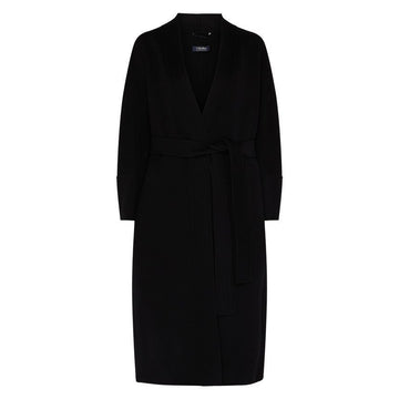 MAXMARA Gürtelter Wollmantel Schwarz 2390160839 013 60317201