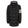 THOM BROWNE ダイアゴナルバンド ダウンフィール ボタン パディングジャケット ブラック 05411 001 75833004 [P]