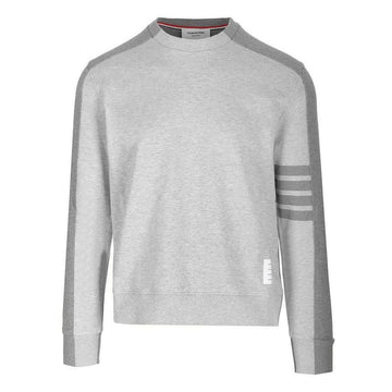 Thom Browne Diagonal Two-Tone Loopback Sweatshirt Light Grey J0010 055 75833002