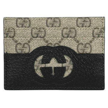 Gucci 23FW GG Cutout Interlocking Card Case Beige Black 701425 K9GSG 9769 54361975