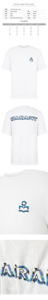 Isabel Marant 24SS HUGO Logo Embroidered T-Shirt White TS0149HB B1N02H 20WH 76994419 [P]