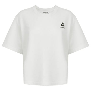 ISABEL MARANT MONA Logo-Print T-Shirt Weiß 23FW A3M12E 20WH 59678460