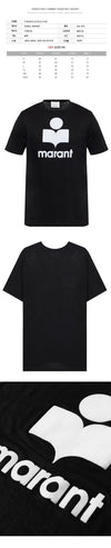 ISABEL MARANT 24SS KARMAN Leinen T-Shirt Schwarz TS0045HA B1N22H 01BK 76994379 [P]