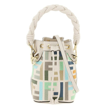 FENDI Mini Bucket Bag in Beige mit Montrezzo-Logo 8BS010 ANXC F1LG6 59495604
