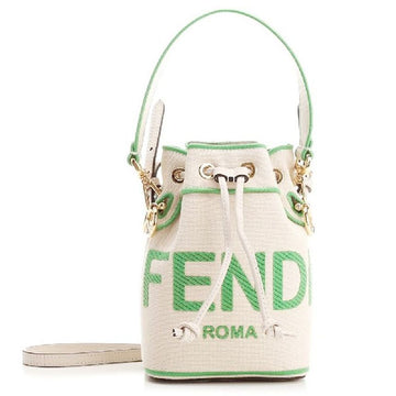 FENDI Mini Bucket Bag in Natural Green 8BS010 ANXE F1LG8 53046344