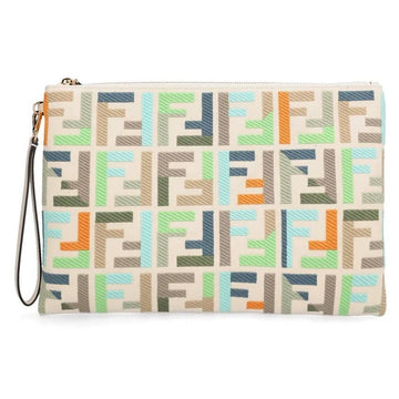 Fendi 23FW FF Logo Flat Large Clutch Bag Multi 8N0178 AJB8 F1LA3 53046338