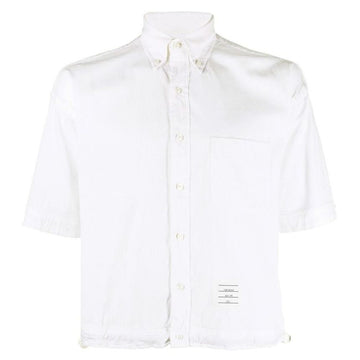 Thom Browne 23FW Logo Patch Chest Pocket Shirt White MWS257A 06272 100 52861148