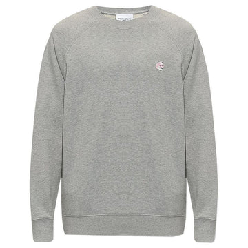 MAISON KITSUNE 22FW Fuchs Kopf Patch Sweatshirt Grau Melange H150 58896940