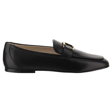 TODS T-Logo Leder Loafer Schwarz 23FW XXW79A0GG90 NF5 B999 58891984
