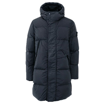 STONE ISLAND Stein 23FW Wappen Patch Crinkle-Lapels Daunenjacke Navy 791570323 V0020 58892324