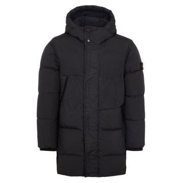 STONE ISLAND Wappen Patch Crinkle Laps Daunenjacke Schwarz 791570323 V0029 58892322