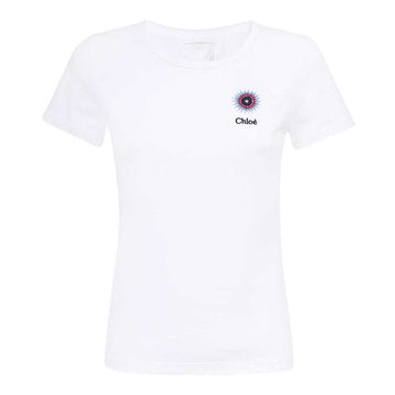 Chloe Embroidered Logo T-Shirt White 23SS CHC23UJH05880 101 51469850