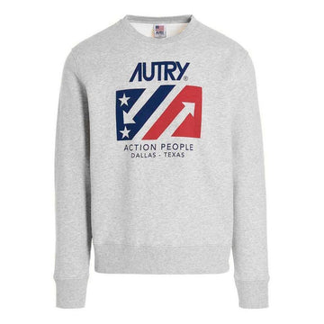 AUTRY アイコニックロゴフリーススウェットシャツメランジグレー 1533 46590795