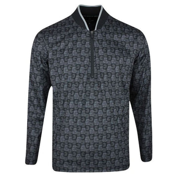 GFORE Allover Logo Half-Zip Windbreaker Schwarz G4MS23O37 ONYX 46429632