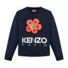 KENZO Blumenlogo Sweatshirt Navy 2SW036 4ME 77 50503782 [P]