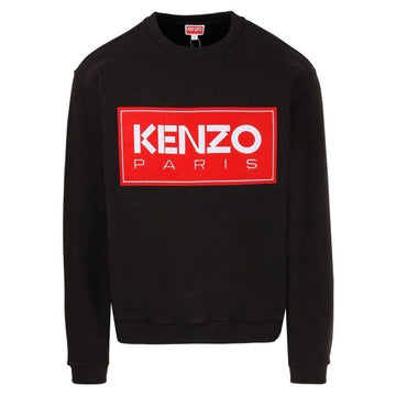 KENZO ロゴパッチクルーネックスウェットシャツ ブラック 5SW416 4ME 99J 50503755