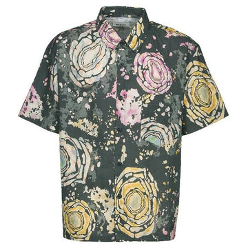 ISABEL MARANT Kurzärmeliges Hemd mit Blumenmuster Schwarz CH0039HA A1I40H 02FK 49790128