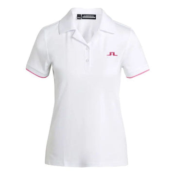 J Lindeberg 23SS Solange Logo Patch Polo T-Shirt White GWJT08097 0000 49244033