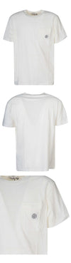 STONE ISLAND Logo-Patch-T-Shirt mit Tasche Weiß 101521957 A0001 45017649 [P]