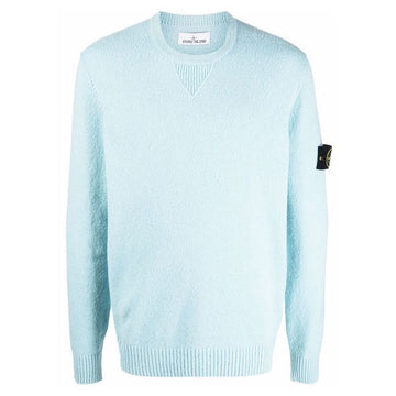 STONE ISLAND Stein 22SS Wappen Rundstrickpullover Aqua 7615548D2 V0044 30009825