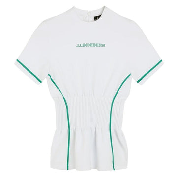 J Lindeberg 23SS KIM Waist Banding Slim Fit T-Shirt White GWJT07574 0000 49031142