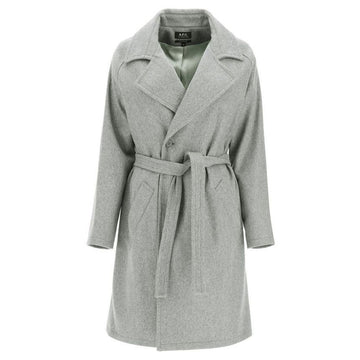 APC Baker Street Wollmantel mit Gürtel Grau F01295 PLB 44872874